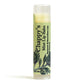 A chapstick with green label and the name "Chappy's Mint Lip Balm"