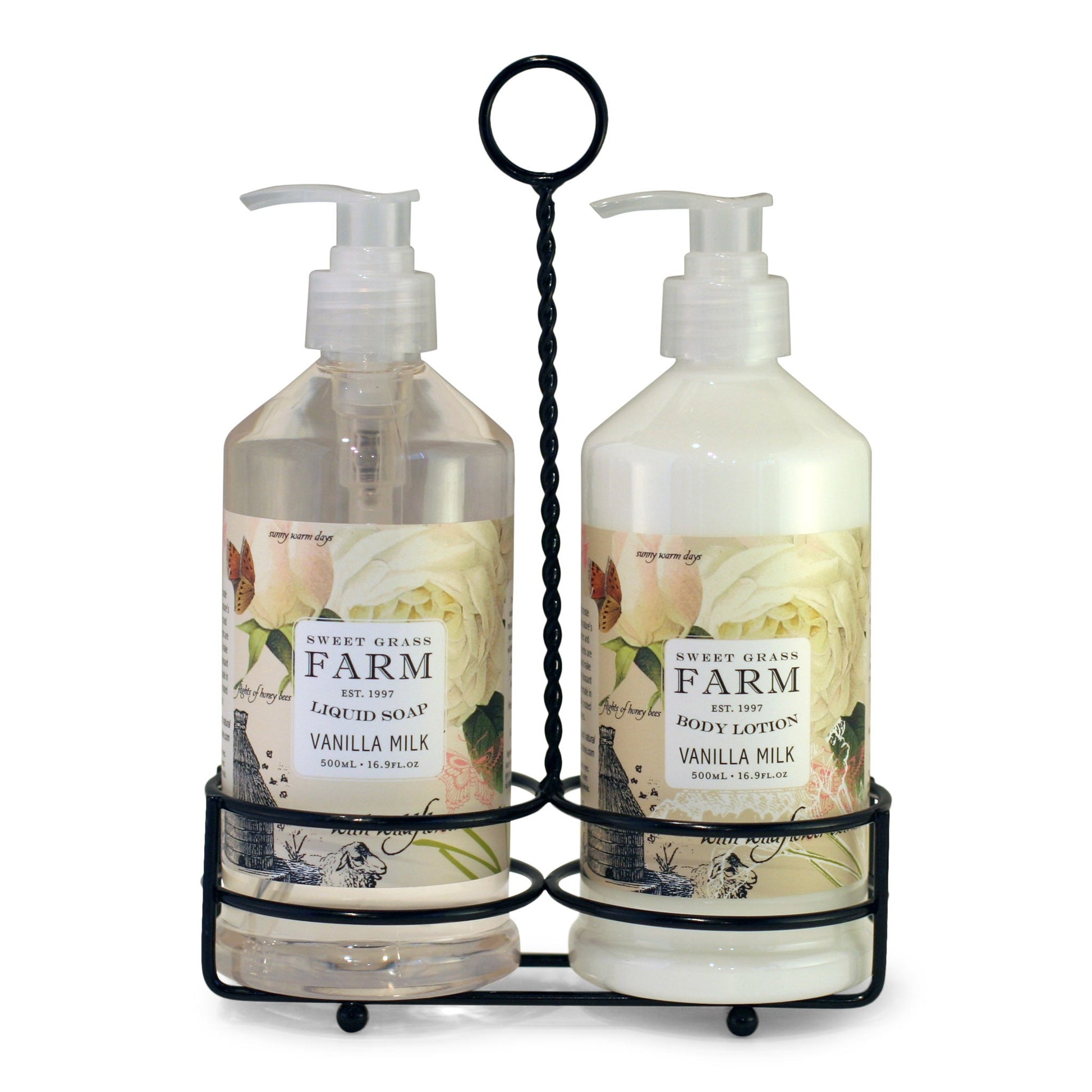 Sweet Grass Farm: Body Lotion & Liquid Soap Caddy Set
